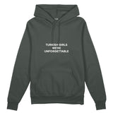 Turkish Girls Oversize Hoodie - Antrasit - ön görünüm