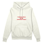 Turkish Girls Oversize Hoodie - Beyaz - ön görünüm