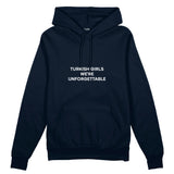 Turkish Girls Oversize Hoodie - Lacivert - ön görünüm
