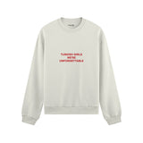 Turkish Girls Oversize Sweatshirt - Beyaz - ön görünüm