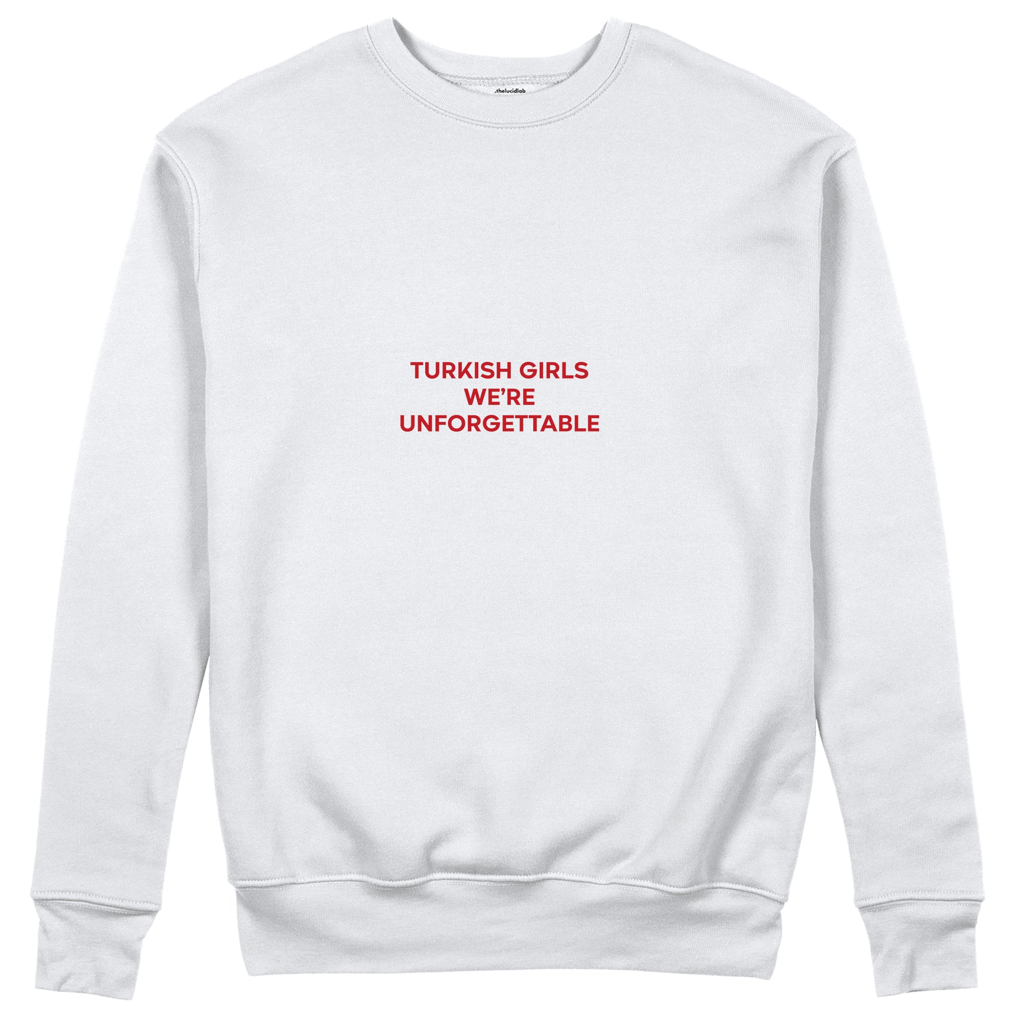 Turkish Girls Sweatshirt - Beyaz - ön görünüm