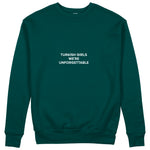 Turkish Girls Sweatshirt - Koyu Yeşil - ön görünüm