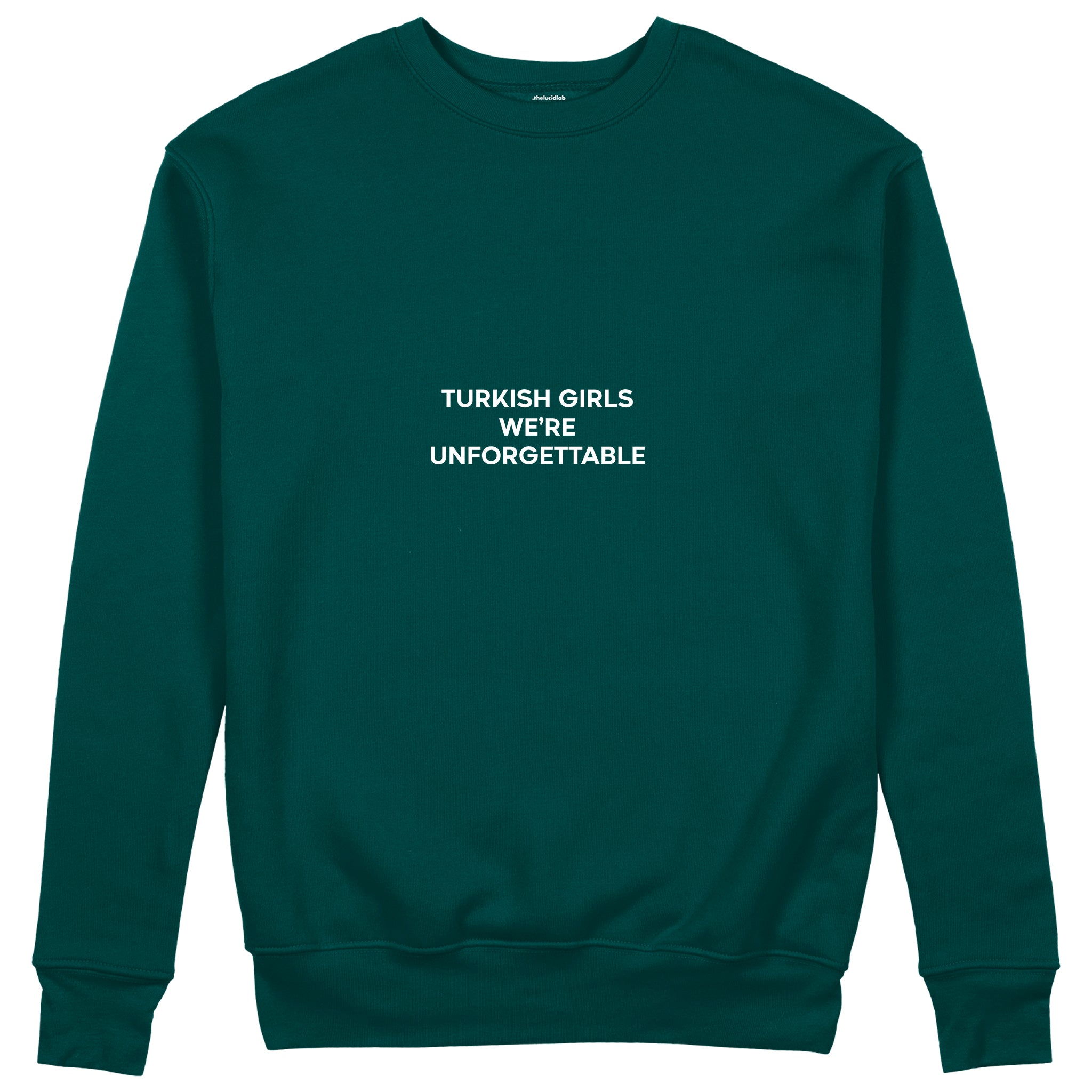 Turkish Girls Sweatshirt - Koyu Yeşil - ön görünüm