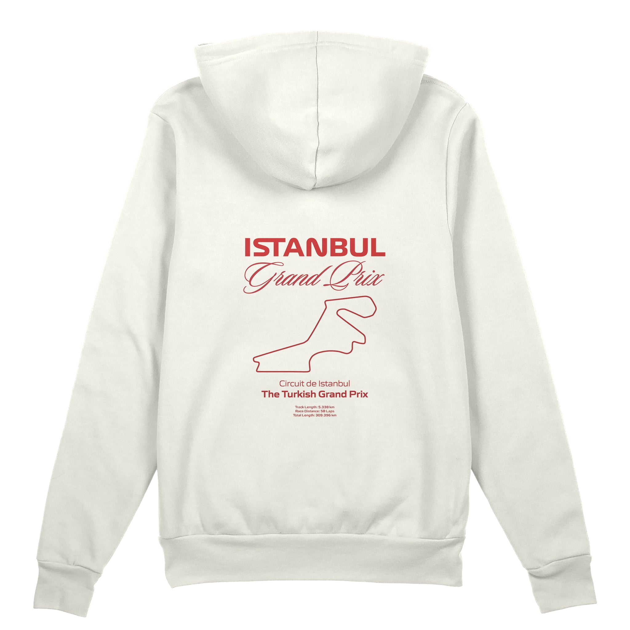 Türkiye Grand Prix Oversize Hoodie - Beyaz - arka görünüm