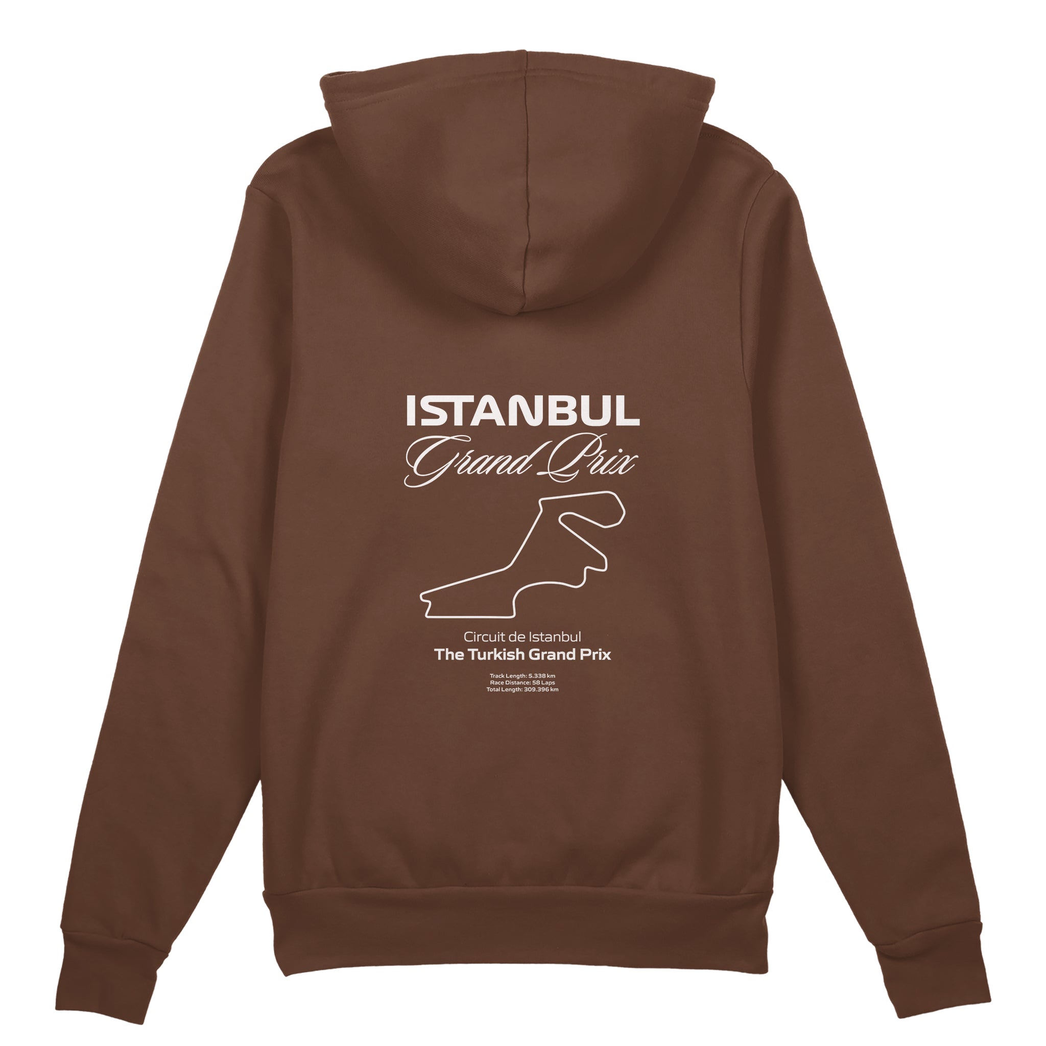Türkiye Grand Prix Oversize Hoodie - Kahverengi - arka görünüm