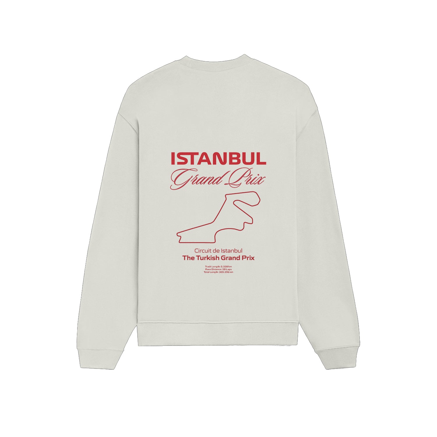 Türkiye Grand Prix Oversize Sweatshirt - Beyaz - arka görünüm