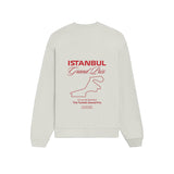 Türkiye Grand Prix Oversize Sweatshirt - Beyaz - arka görünüm