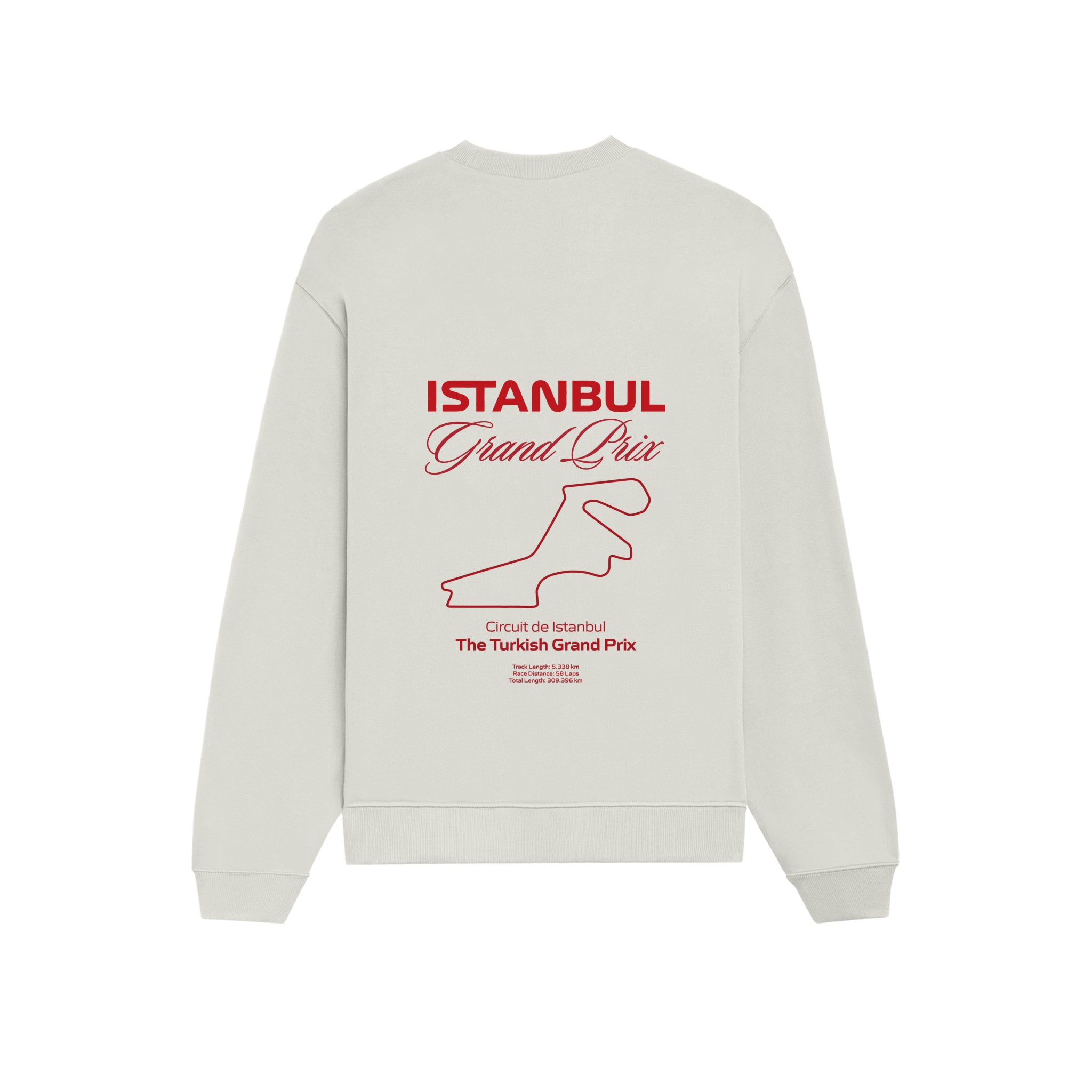 Türkiye Grand Prix Oversize Sweatshirt - Beyaz - arka görünüm