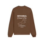 Türkiye Grand Prix Oversize Sweatshirt - Kahverengi - arka görünüm