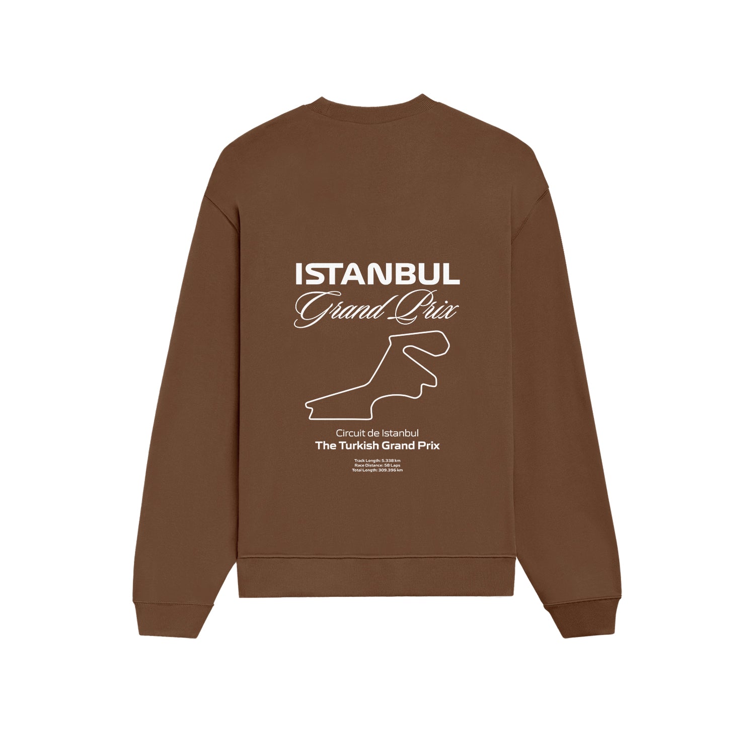 Türkiye Grand Prix Oversize Sweatshirt - Kahverengi - arka görünüm
