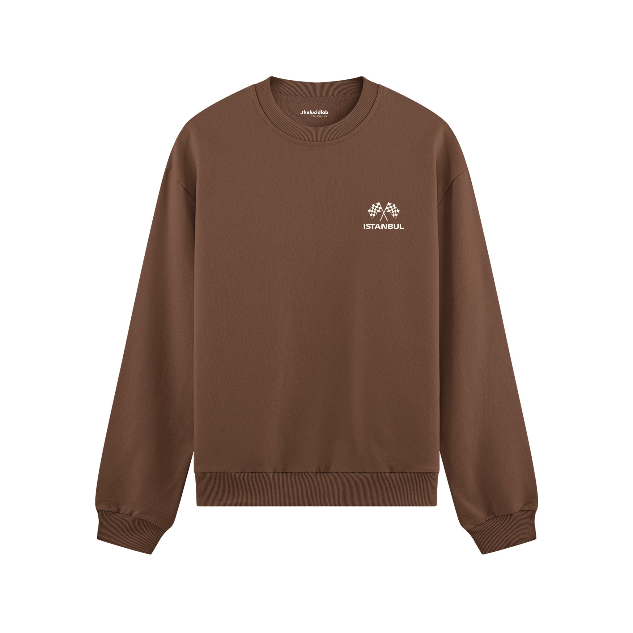 Türkiye Grand Prix Oversize Sweatshirt - Kahverengi - ön görünüm