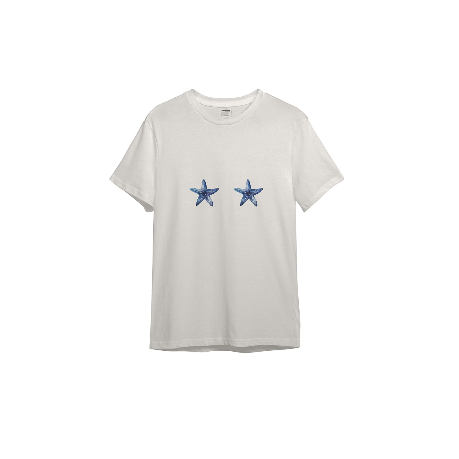 Two Stars Up Tişört - ekru