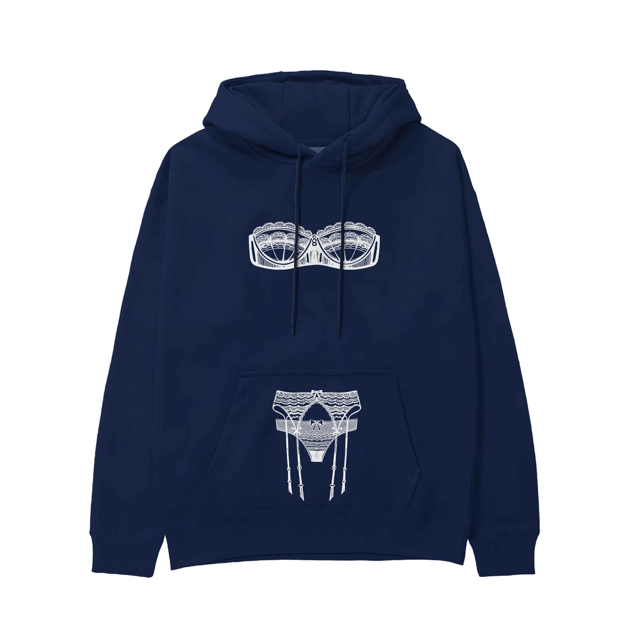 Unshell Me Hoodie - Lacivert - ön görünüm
