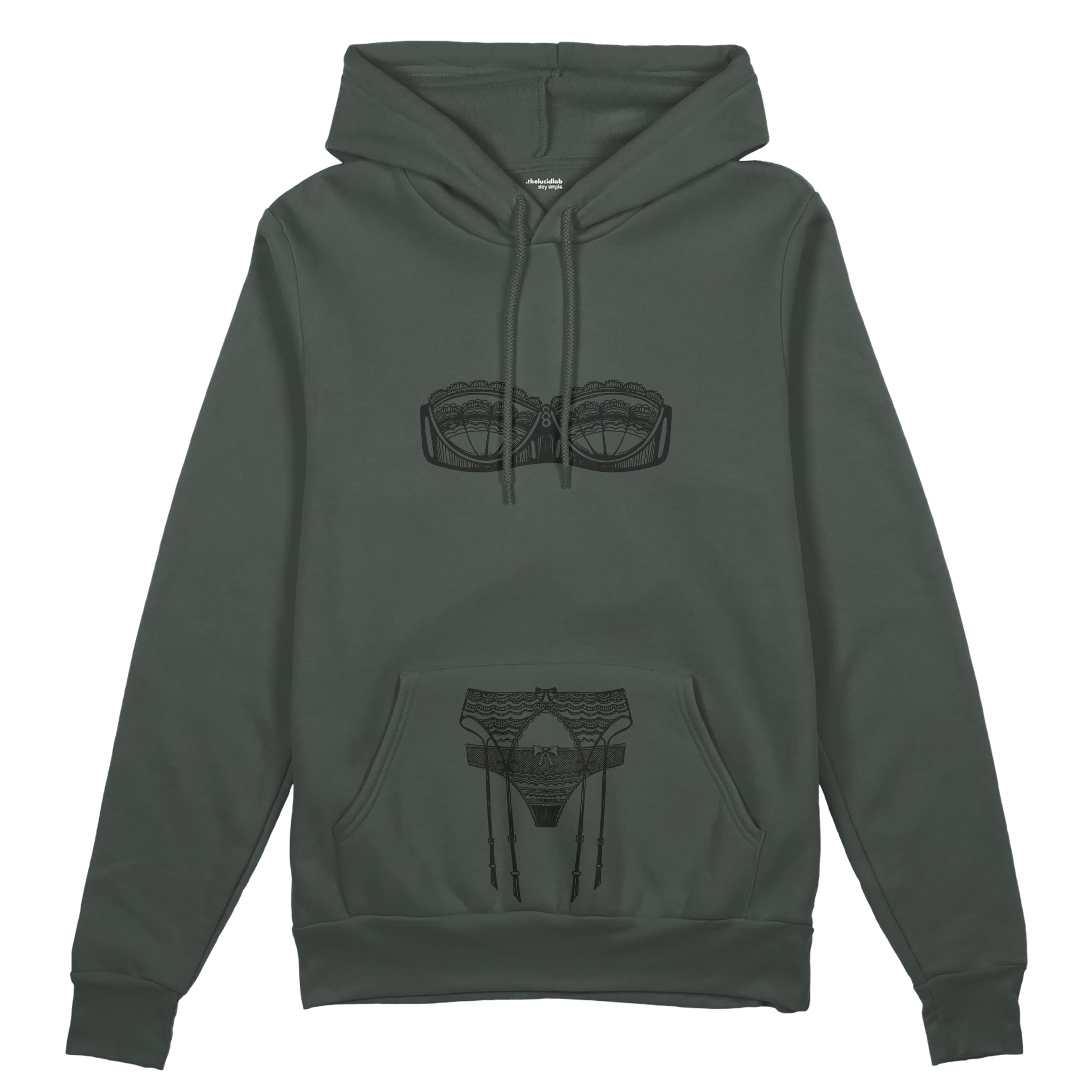 Unshell Me Oversize Hoodie - Antrasit - ön görünüm