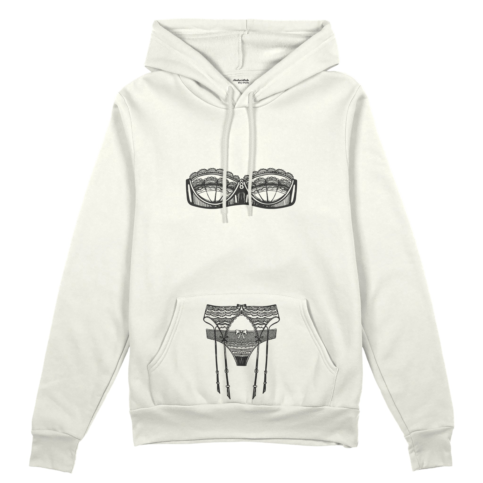 Unshell Me Oversize Hoodie - Beyaz - ön görünüm
