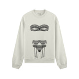Unshell Me Oversize Sweatshirt - Beyaz - ön görünüm