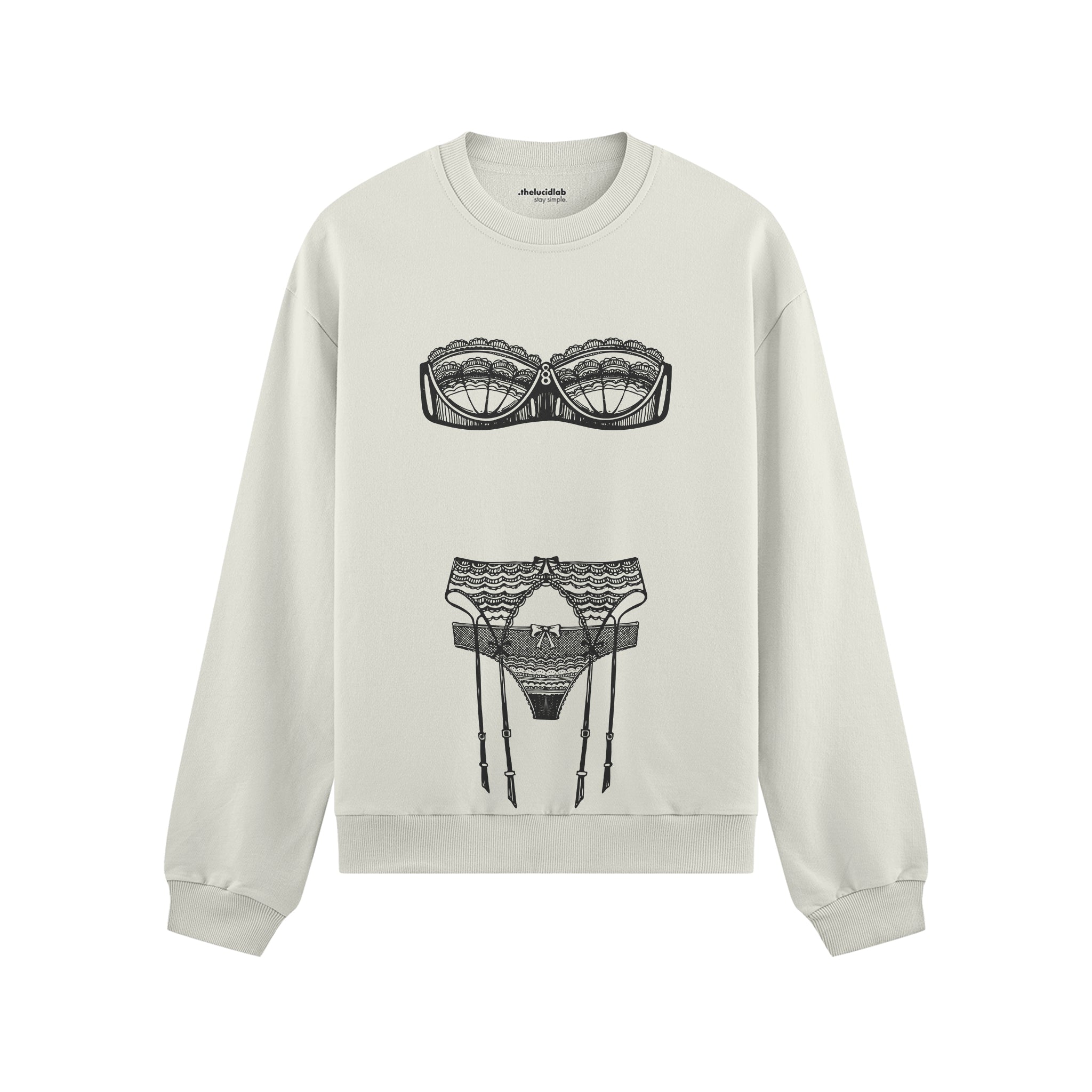 Unshell Me Oversize Sweatshirt - Beyaz - ön görünüm