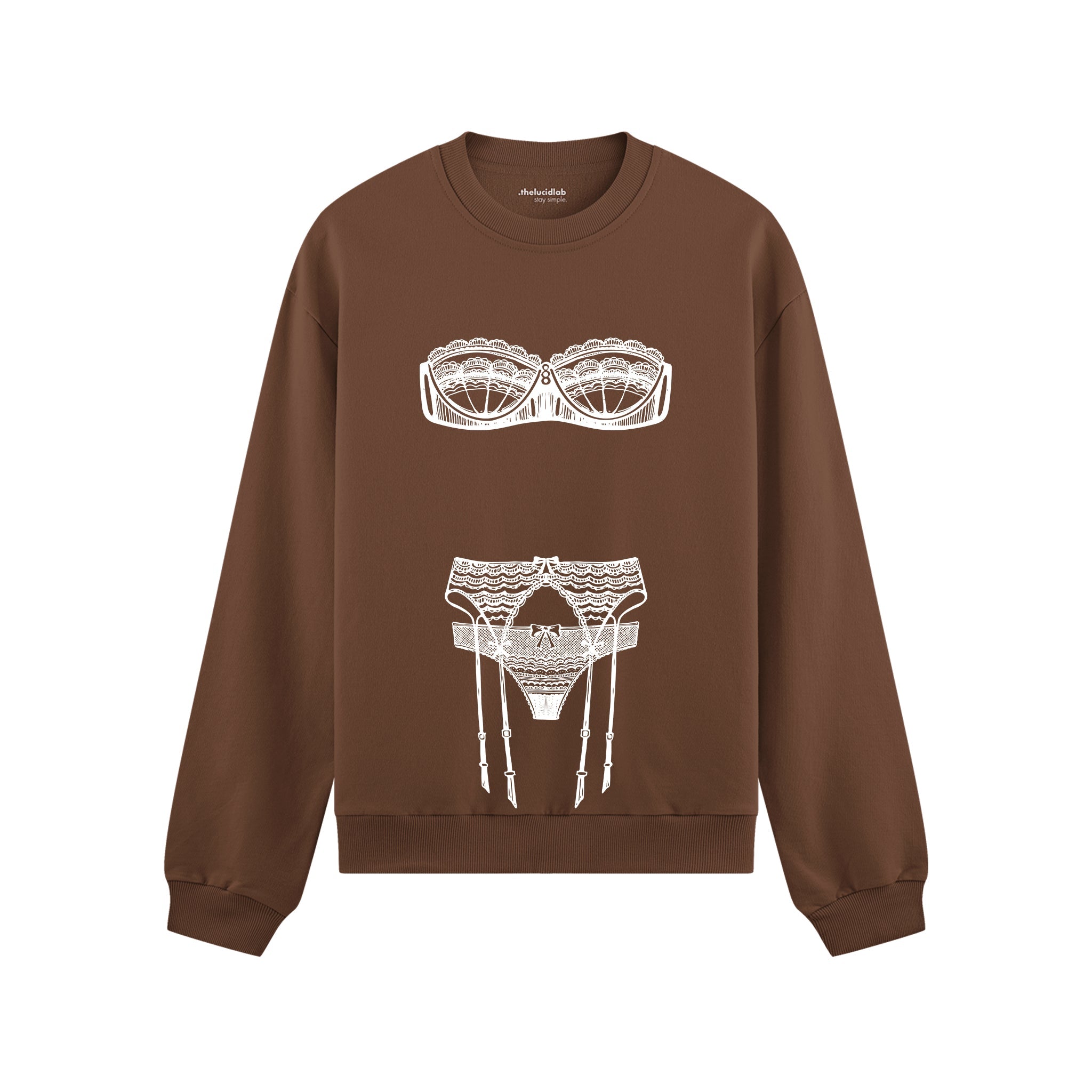Unshell Me Oversize Sweatshirt - Kahverengi - ön görünüm