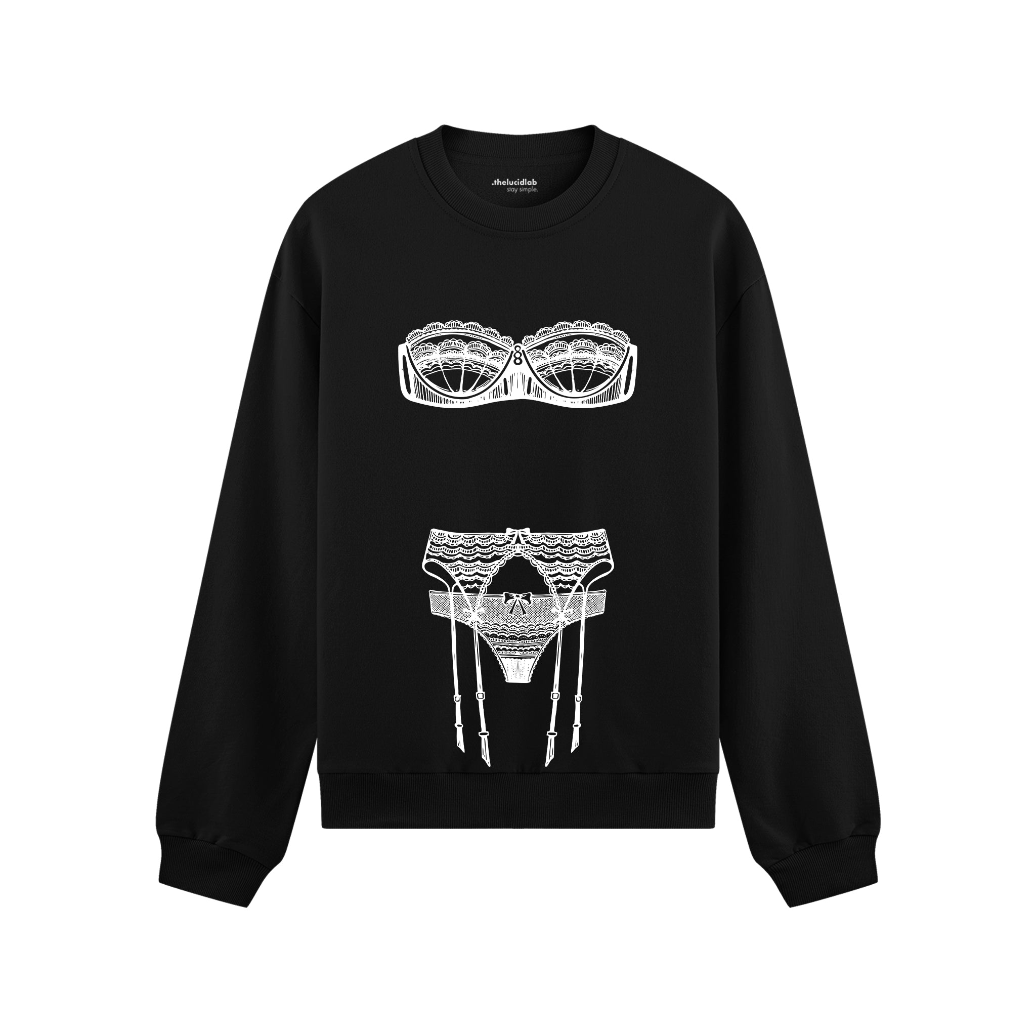 Unshell Me Oversize Sweatshirt - Siyah - ön görünüm