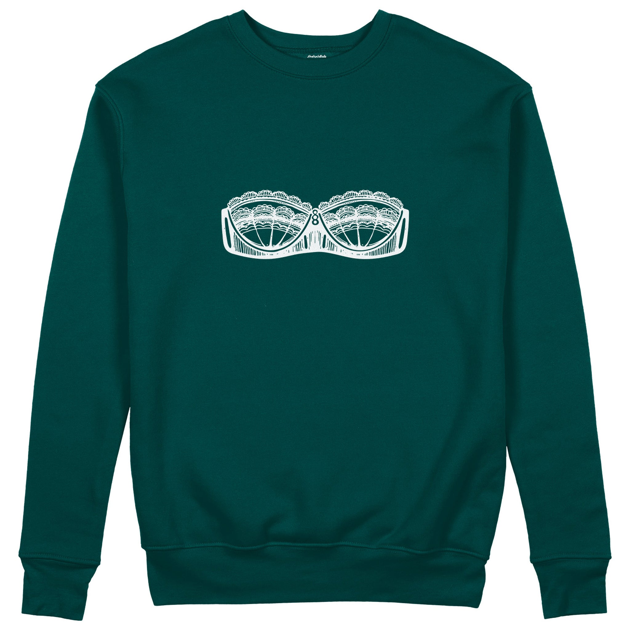 Unshell Me Sweatshirt - Koyu Yeşil - ön görünüm