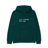 Wake Up Barbie Hoodie - Koyu Yeşil - ön görünüm