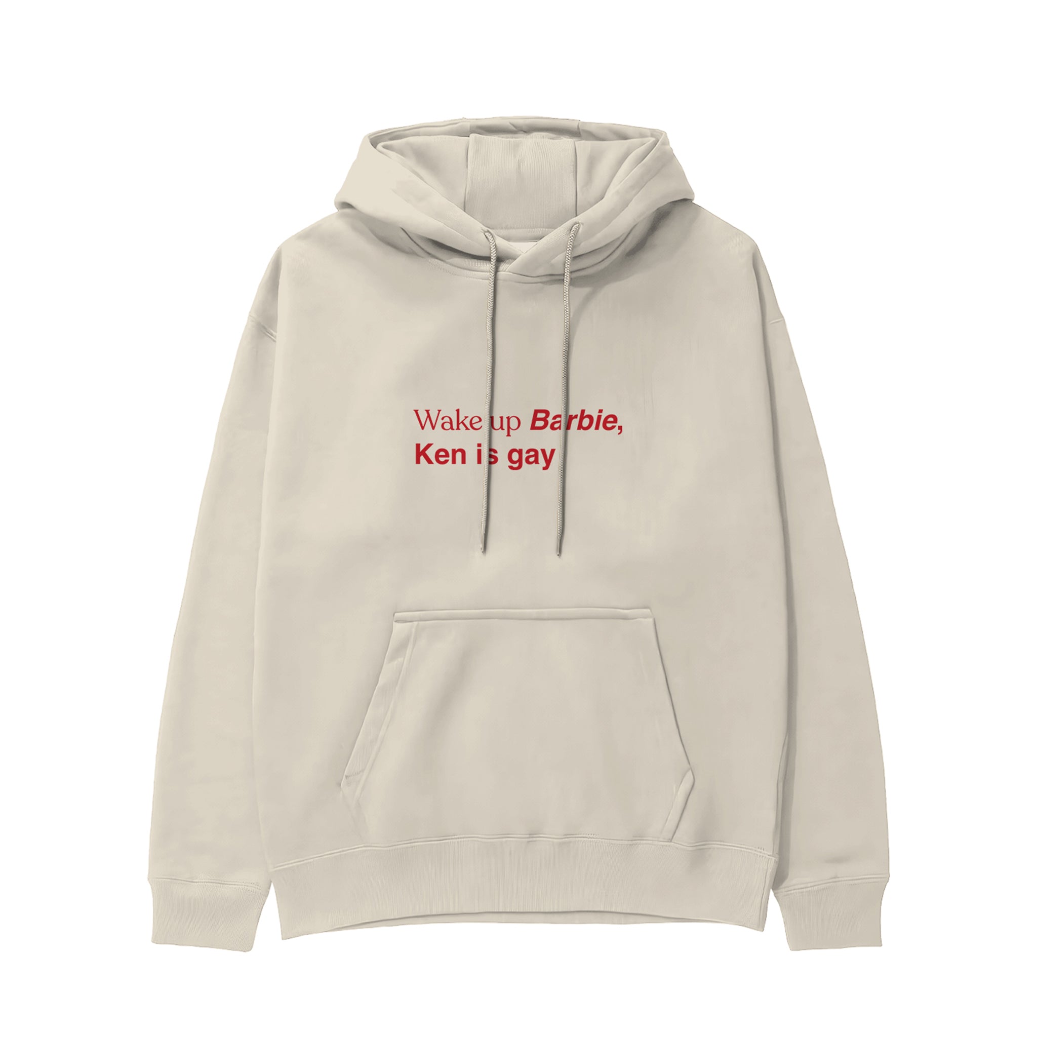 Wake Up Barbie Hoodie - Krem - ön görünüm