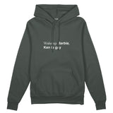 Wake Up Barbie Oversize Hoodie - Antrasit - ön görünüm