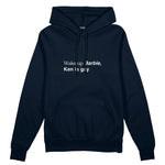 Wake Up Barbie Oversize Hoodie - Lacivert - ön görünüm