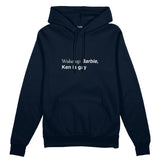 Wake Up Barbie Oversize Hoodie - Lacivert - ön görünüm