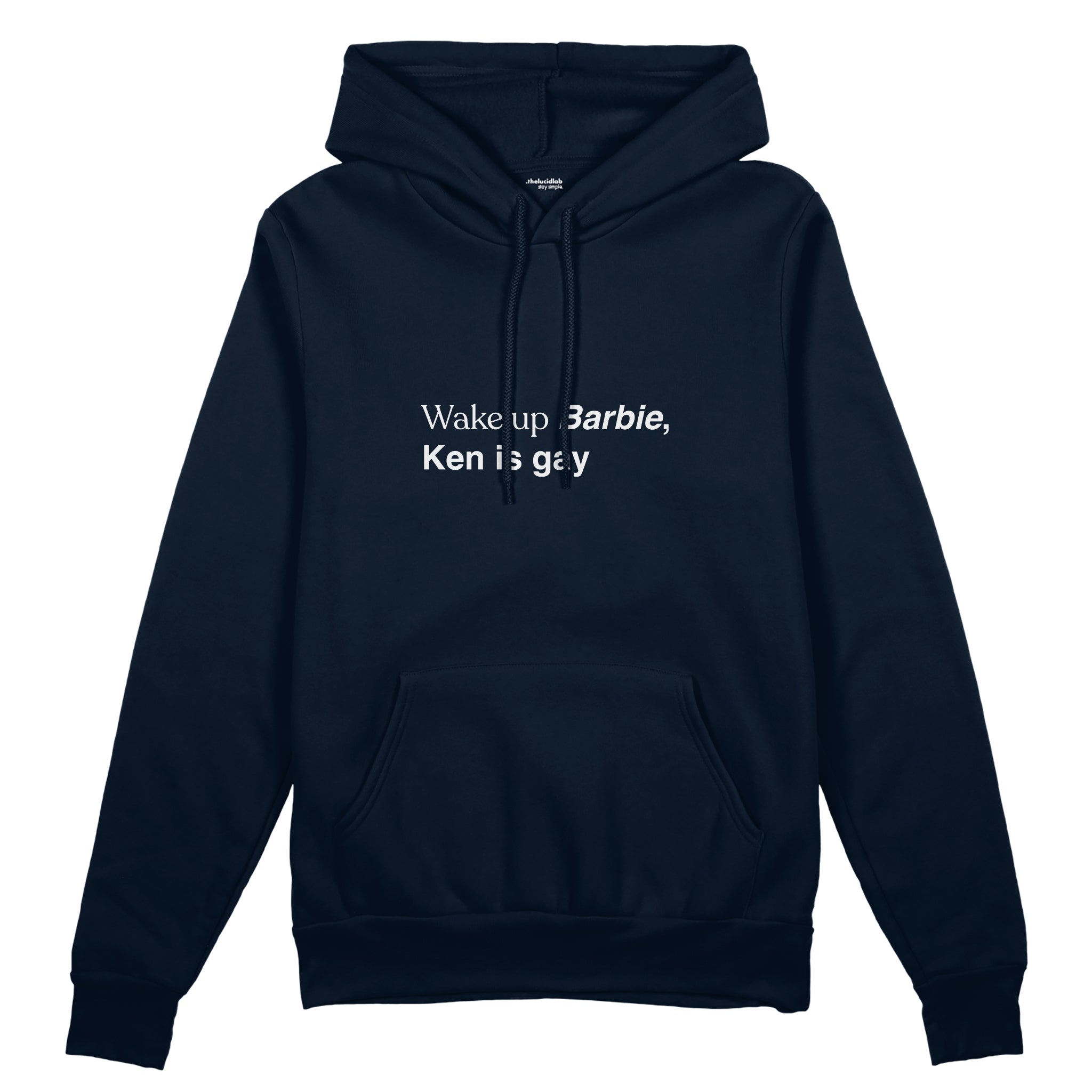 Wake Up Barbie Oversize Hoodie - Lacivert - ön görünüm