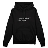 Wake Up Barbie Oversize Hoodie - Siyah - ön görünüm