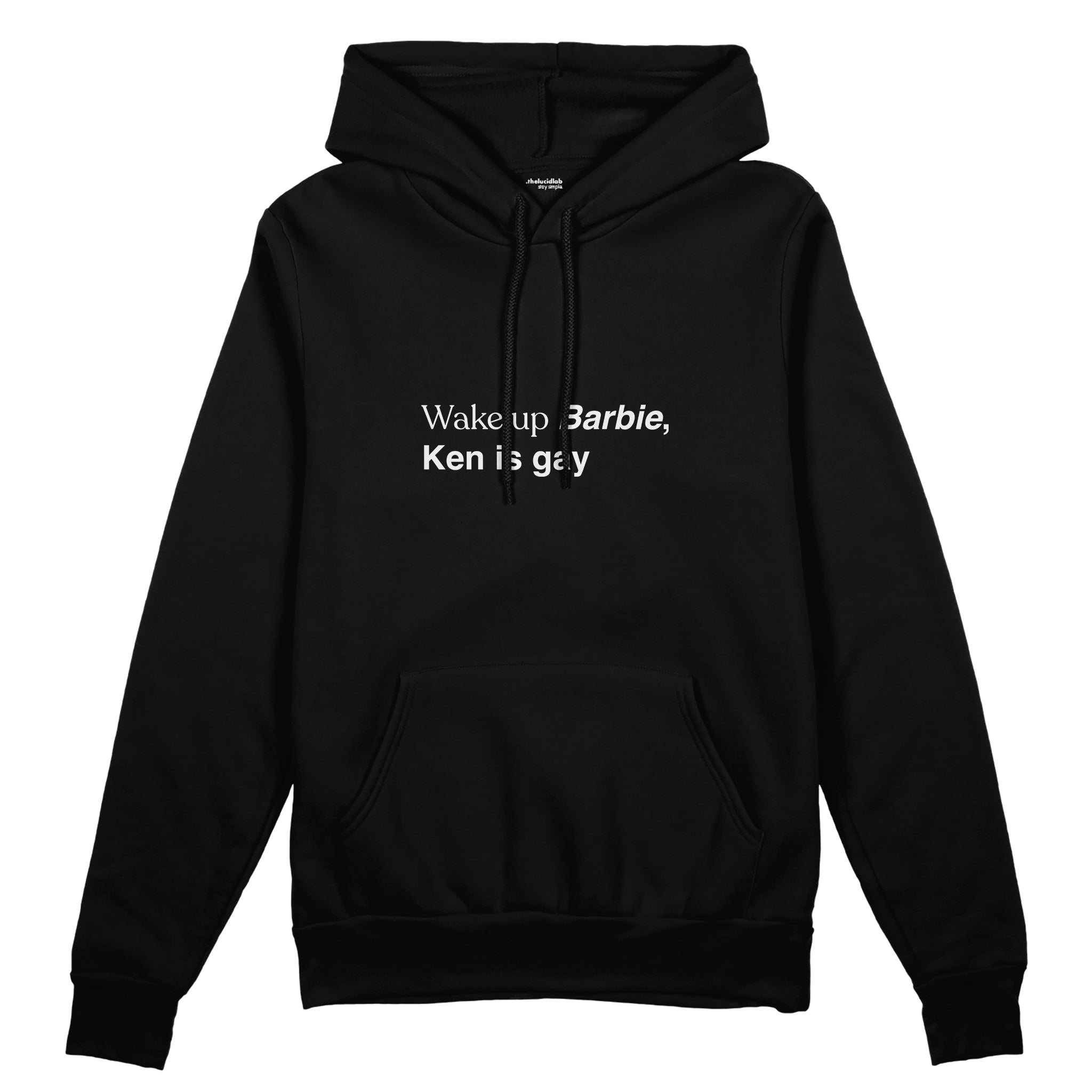 Wake Up Barbie Oversize Hoodie - Siyah - ön görünüm