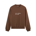 Wake Up Barbie Oversize Sweatshirt - Kahverengi - ön görünüm