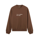 Wake Up Barbie Oversize Sweatshirt - Kahverengi - ön görünüm
