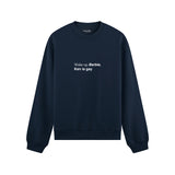 Wake Up Barbie Oversize Sweatshirt - Lacivert - ön görünüm