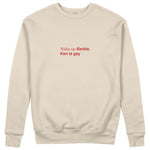 Wake Up Barbie Sweatshirt - Bej - ön görünüm
