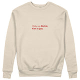 Wake Up Barbie Sweatshirt - Bej - ön görünüm