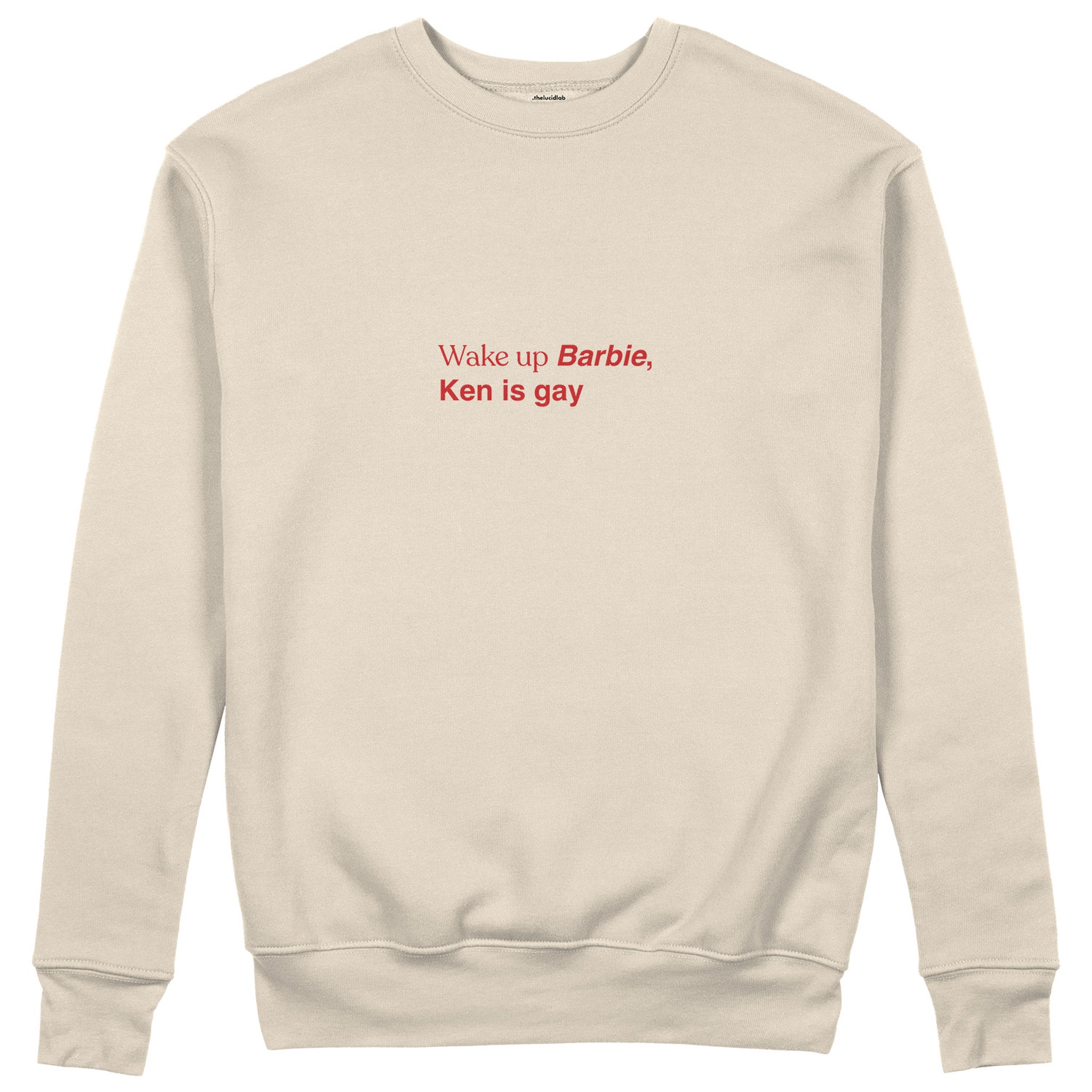 Wake Up Barbie Sweatshirt - Bej - ön görünüm