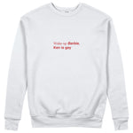 Wake Up Barbie Sweatshirt - Beyaz - ön görünüm