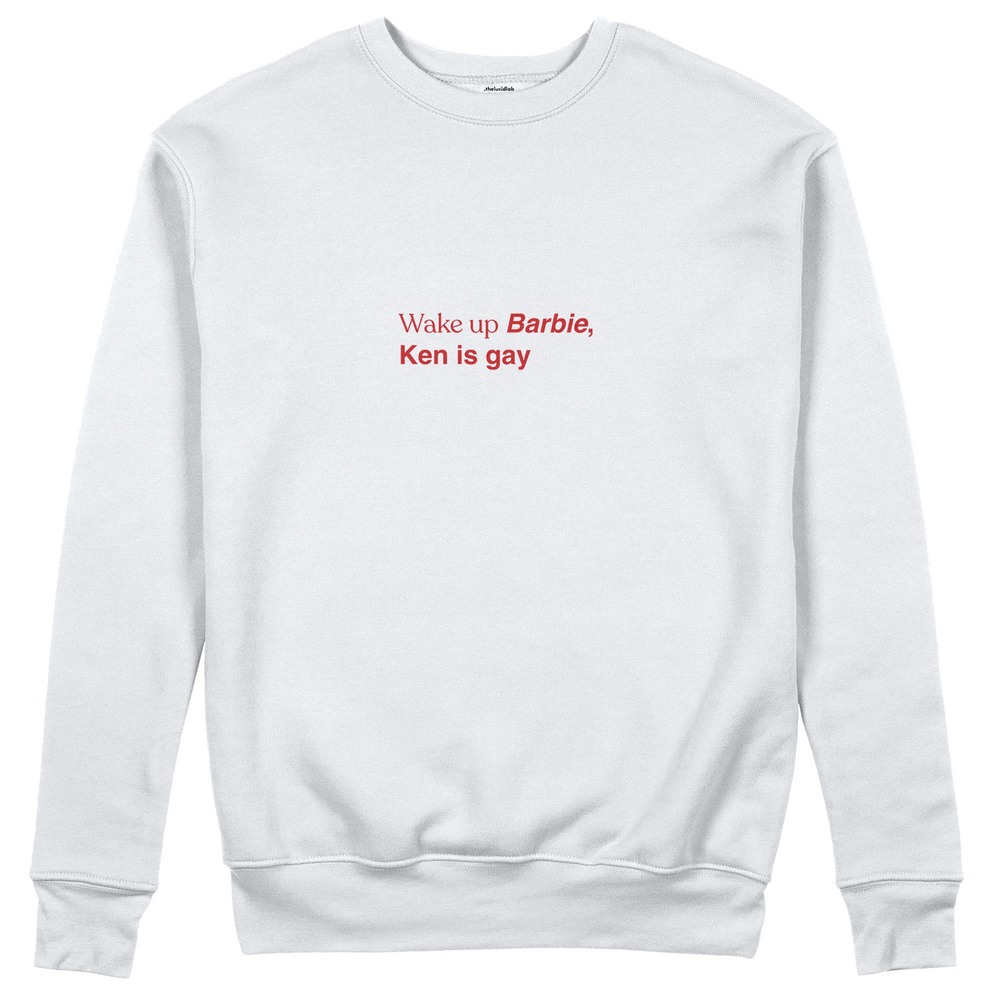 Wake Up Barbie Sweatshirt - Beyaz - ön görünüm