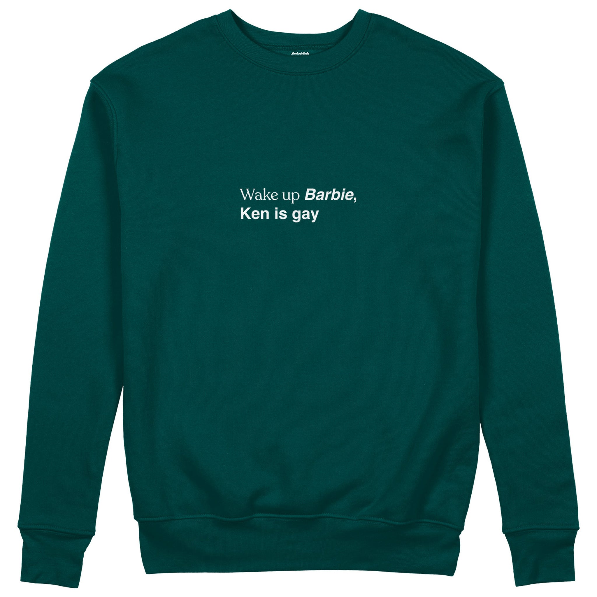Wake Up Barbie Sweatshirt - Koyu Yeşil - ön görünüm