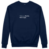 Wake Up Barbie Sweatshirt - Lacivert - ön görünüm