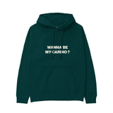 Wanna Be My Cardio Hoodie - Koyu Yeşil - ön görünüm