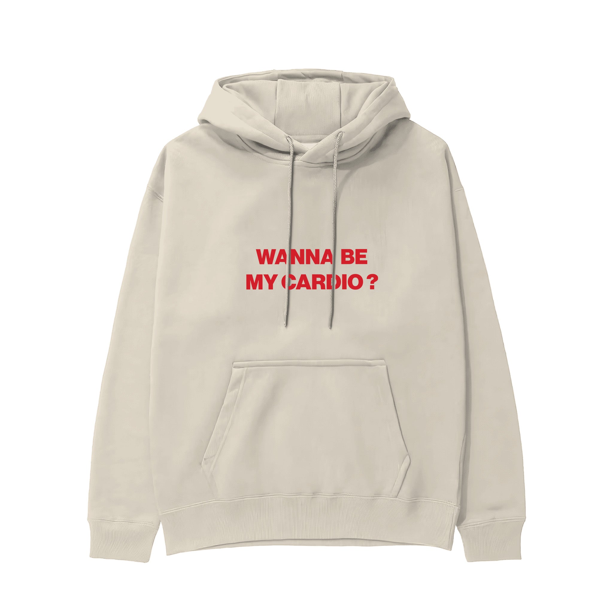 Wanna Be My Cardio Hoodie - Krem - ön görünüm