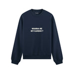 Wanna Be My Cardio Oversize Sweatshirt - Lacivert - ön görünüm