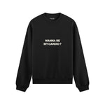 Wanna Be My Cardio Oversize Sweatshirt - Siyah - ön görünüm