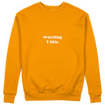 Warning I Bite Sweatshirt - Turuncu - ön görünüm