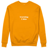 Warning I Bite Sweatshirt - Turuncu - ön görünüm