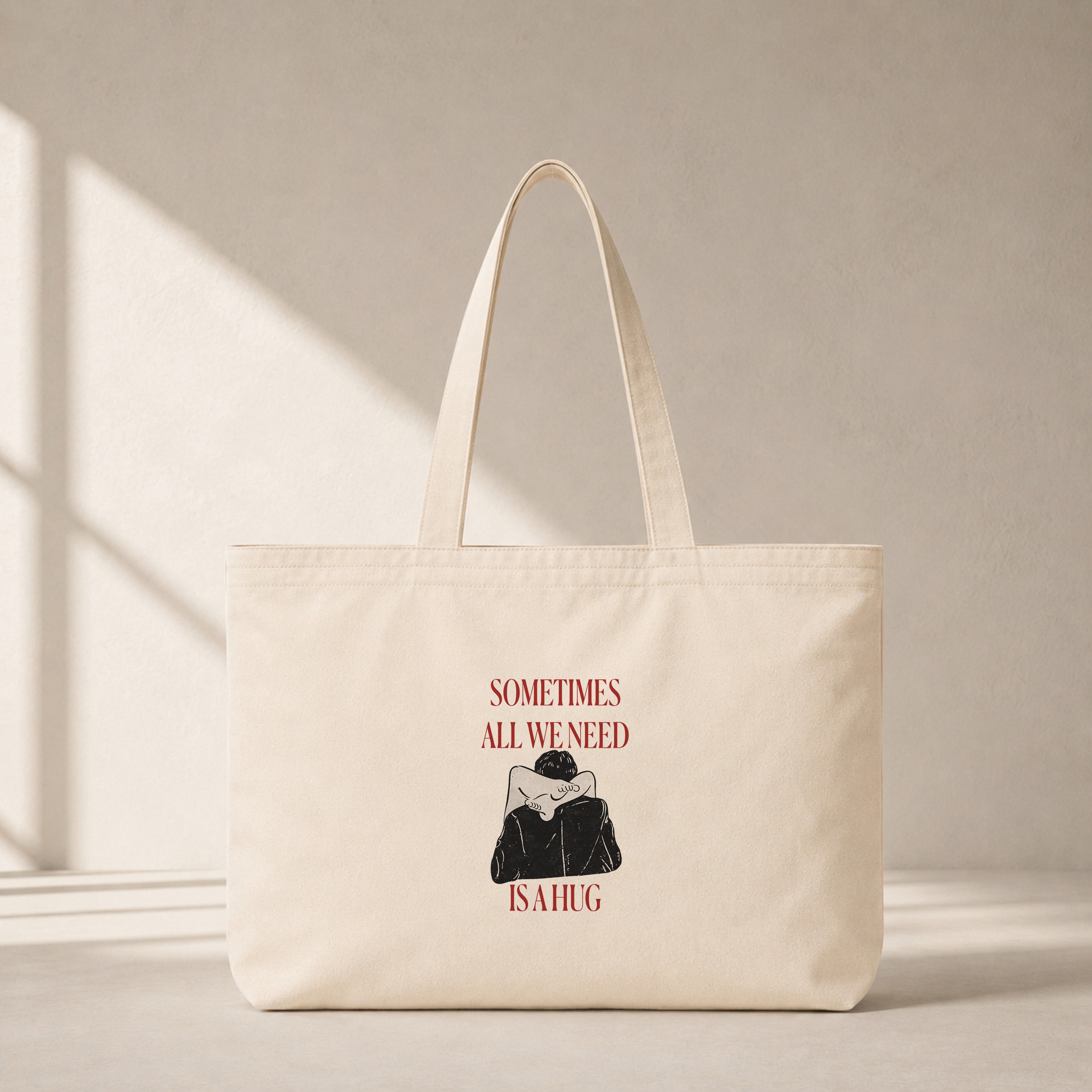 We Need A Hug Club Tote Bag – ön görünüm