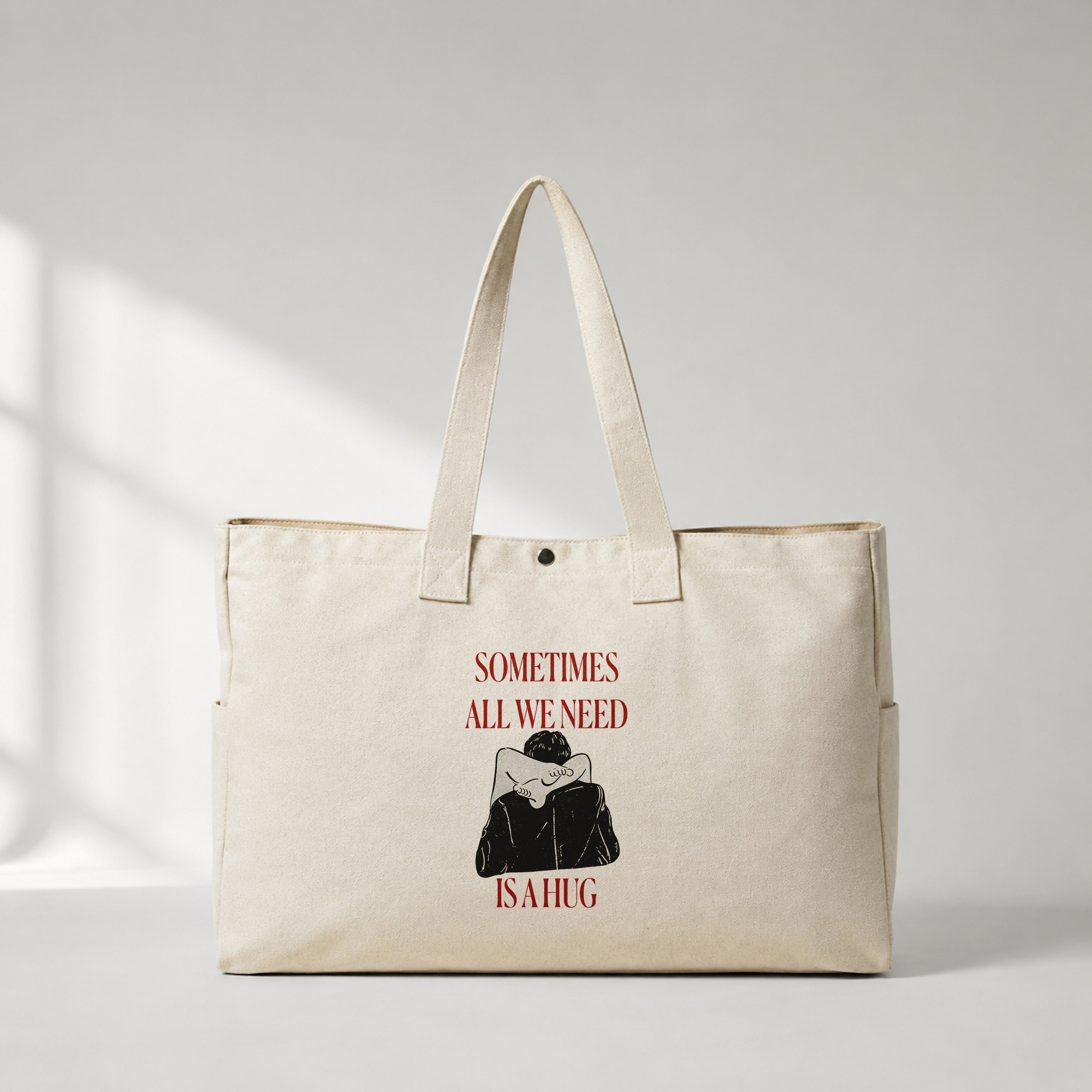 We Need A Hug Daily Tote Bag – ön görünüm